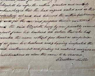 1797 Letter of sale from Christian Nellis to John Cole
