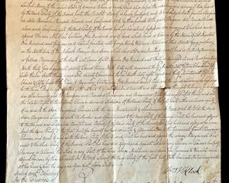 1807 Land Grant for Joshua Klock Town of Palatine Bridge from Patent Grant of George Klock & William Nellis