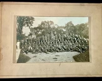 1919 Fort Plain WW1 Soldiers Gathering Water Fountain  