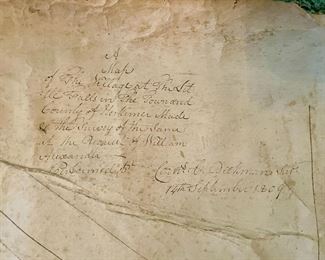 1809 Map of Little Falls, NY Herkimer County