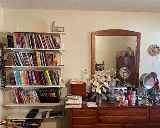 Jewelers, books, dresser