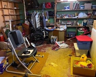 Resistance Chair, Freedom Flex Shoulder stretcher, Books and misc items