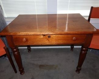 Antique Writing Desk with One Drawer