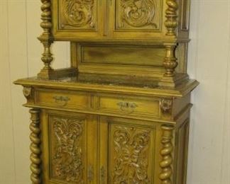 Painted 2 Piece Barley Twist Cabinet