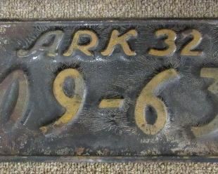 1932 Arkansas License Plate