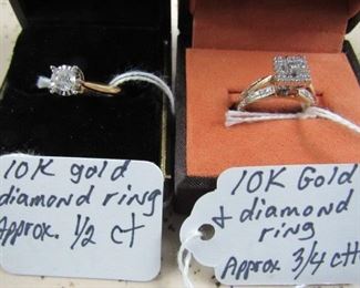 10K Gold Diamond Rings