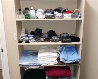 Men's socks, cologne, shirts, etc.