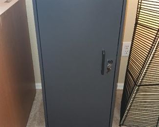 Locking file cabinet.