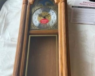 New-in-box HOWARD MILLER pendulum chiming wall clock (Ava Maria)