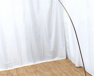 Mid Century Atomic Chrome Brass Arched "Eyeball" Floor Lamp
