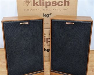 Vintage Pair Klipsch KG4 Floor Standing Speakers with Original Boxes
