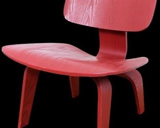 Herman Miller/Eames LCW Chair - Red Molded Plywood
