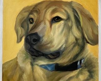 Gail Whited: "Jackson" - An Oil on Canvas Dog Portrait
