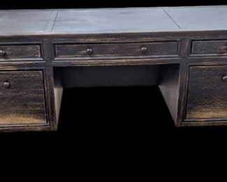 Pottery Barn Dawson Desk in Weathered Espresso