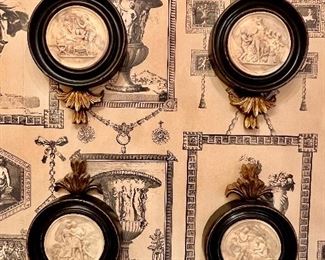 15. Set of 4 Grecian Wall Plaques (18" x 13") (as is)
