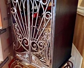29. Metal Front Wine Cabinet (20" x 17" x 44") 