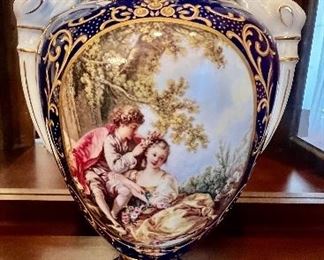 26. Limoge Cobalt Blue Vase (8" x 13")