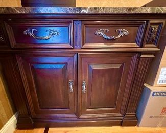 23. Bernhardt Stone Top Server (55" x 18" x 32")
