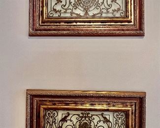 43. Pair of Hand Painted Decorative Artwork (32" x 20")