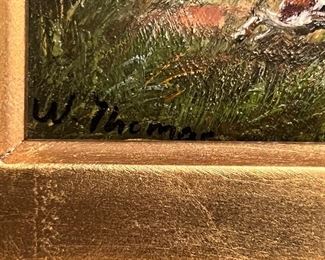 66. Pair of Fox Hunting Oil Paintings by W. Thomas (18" x 15")