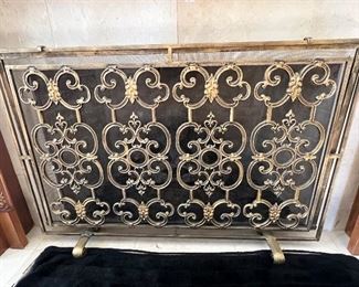 89. Scroll Metal Fireplace Screen (48" x 33")