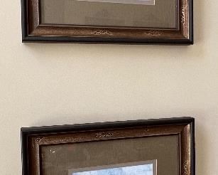 91. Set of 4 Black & White Prints of French Aqueducts & Castles (21" x 21")