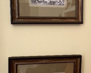 91. Set of 4 Black & White Prints of French Aqueducts & Castles (21" x 21")