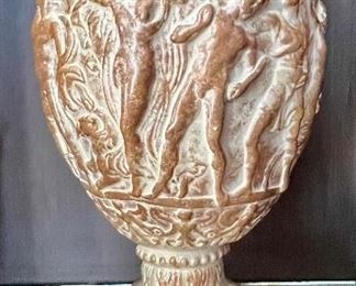 94. Porcelain Urn w/ Grecian Figures (12")