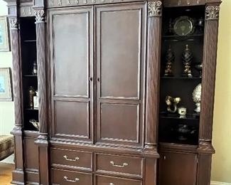 93. Neoclassic Entertainment Unit (99" x 28.5" x 93.5")