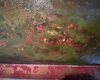 113. Pastoral Scene signed K. Elaine (46" x 34")