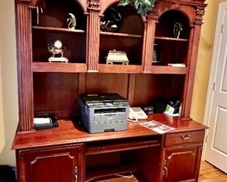 117. Hooker Furniture Computer Credenza and Hutch (73" x 24" x 85")