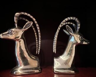 236. Brass Ibex Bookends