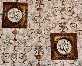 120. Pair of Cherubs in Gilt Frames (10" x 10")