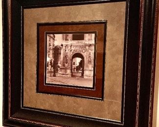 122. Pair of Sepia Tone Architectural Photographs (41" x 41")