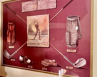 125. Pair of Framed Victorian Golfers (19" x 25")