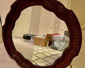 128. Scalloped Wood Mirror (44")