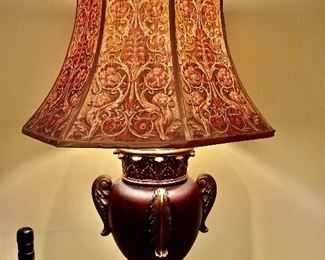 161. Urn Lamp w/ Fabric Shade (29")