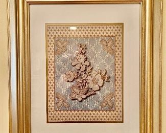 196. Pair of Framed Silk Art (22" x 25")