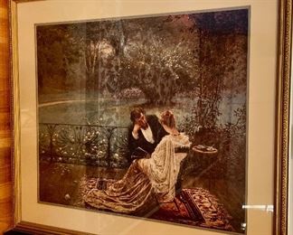 210. Print of Victorian Couple on Balcony (37" x 31")