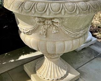 227. Pair of Resin Urns (31" x 34")