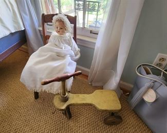 Vintage Doll and scooter