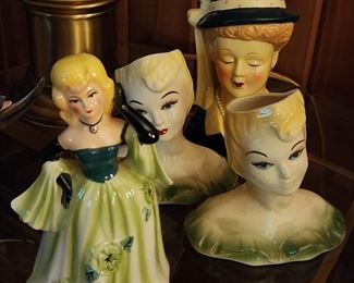 Vintage Lady Head Vase/Planter