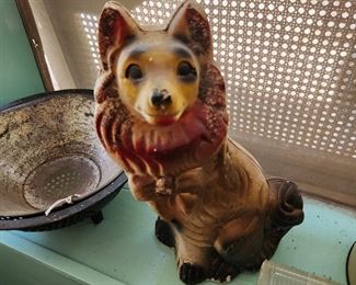 Vintage Chalkware Dog