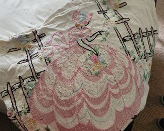Vintage Embroidered Linen