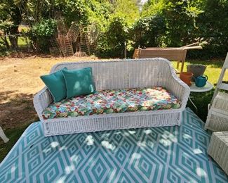 Fantastic Vintage Wicker Sofa