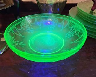 Vaseline Glass Bowl