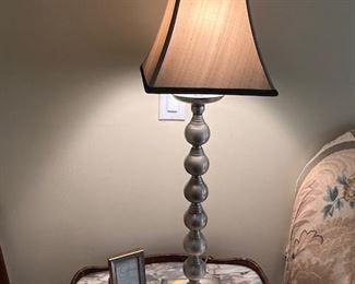 Silvertone Table Lamps (pr)