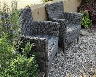 Pr. Wicker Garden Chairs