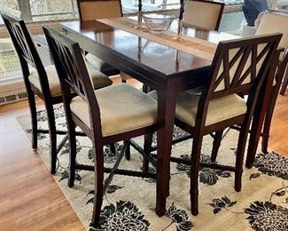 High top extension slide table 6 chairs