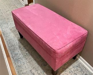 Pink velvet storage 